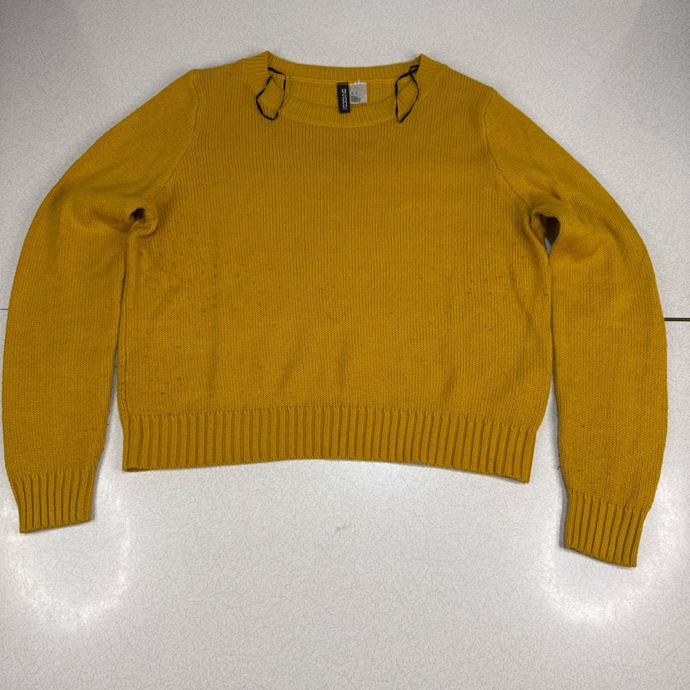Divided H&M Mustard Yellow Women's Pullover Sweater - Size Small